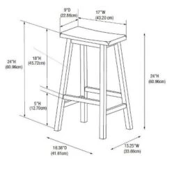 24" Saddle Counter Height Barstool Wood Brown - Linon 15 24" Saddle Counter Height Barstool Wood Brown - Linon -Dine Furniture GUEST 8e4029a6 4115 44de 8bb0 da89248dfbed