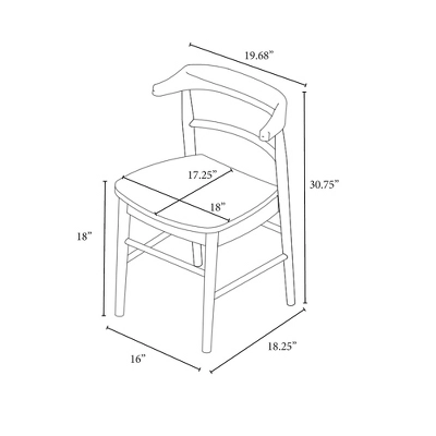 2pk Kaysville Curved Back Wood Dining Chair - Threshold™ Designed With Studio McGee 8 2pk Kaysville Curved Back Wood Dining Chair - Threshold™ Designed With Studio McGee - Image 6