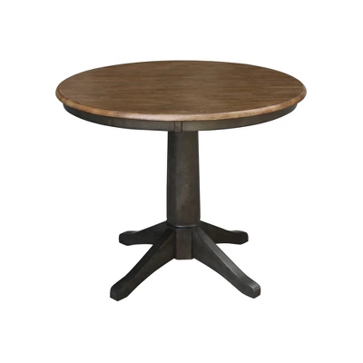 36" David Round Top Pedestal Table With 2 X Back Chairs - International Concepts 4 36" David Round Top Pedestal Table With 2 X Back Chairs - International Concepts - Image 2