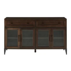 4 Door Reeded Glass Storage Sideboard - Saracina Home -Dine Furniture GUEST 8fbb70c0 a0bd 4671 b4c1 6b47ad4d7582