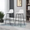 HOMCOM 29.5" Bar Stools Set Of 2, Upholstered Extra Tall Barstools, Armless Bar Chairs With Back, Steel Legs, Cream White -Dine Furniture GUEST 8fe6e431 f2f4 410e b9e7 0cd35a9c6290