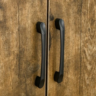 HOMCOM Industrial Style 4-Door Cabinet Pantry Cupboard With Storage Shelves For Bedroom And Living Room 7 HOMCOM Industrial Style 4-Door Cabinet Pantry Cupboard With Storage Shelves For Bedroom And Living Room - Image 5