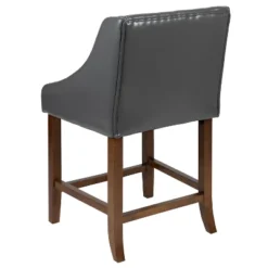 Flash Furniture Carmel Series 24" High Transitional Wood Counter Height Stool With Accent Nail Trim, Set Of 2 -Dine Furniture GUEST 9056d0ed a9f8 404f a137 d66e62af0ed1