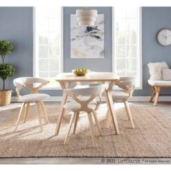38" Folia Square Dining Table Wood Natural - LumiSource -Dine Furniture GUEST 907125d4 4448 4820 84c9 7e23cb033191