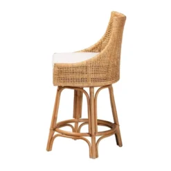 Bella Rattan Counter Stool Natural Brown/White - Baxton Studio -Dine Furniture GUEST 90ee604c 7e01 4983 b6b1 22d0fd91d044