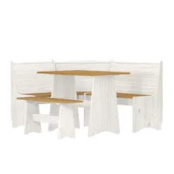 Cottonwood Wood L - Shaped Dining Nook White/Honey - Hillsdale Furniture -Dine Furniture GUEST 9205f7b5 6c19 4469 b69b db1b47473da1