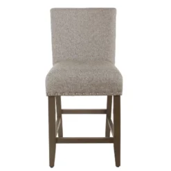 24" Upholstered Counter Height Barstool With Nailheads - HomePop -Dine Furniture GUEST 9215e43e b082 40d3 b849 2636aeb64cd1
