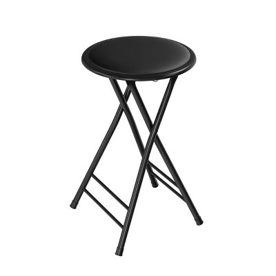 Set Of 4 Counter Height Bar Stools – 24-Inch Backless Folding Chairs With 300lb Capacity For Kitchen, Rec Room, Or Game Room By Trademark Home (Black) 9 Set Of 4 Counter Height Bar Stools – 24-Inch Backless Folding Chairs With 300lb Capacity For Kitchen, Rec Room, Or Game Room By Trademark Home (Black) - Image 7