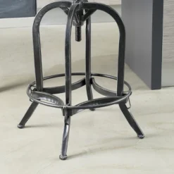 Farmdale Industrial Adjustable Swivel Barstool Natural Antique Black – Christopher Knight Home