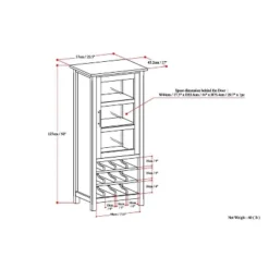 Franklin High Storage Wine Rack Cabinet - WyndenHall -Dine Furniture GUEST 93363038 131a 453a bfc3 2661fc1a7b2b