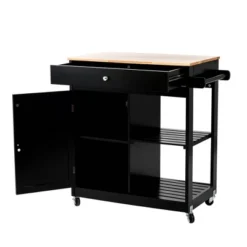 Wooden Basic Kitchen Island With 1 Drawer 1 Door And 2 Tiers - Glitzhome -Dine Furniture GUEST 936c9b2a e69d 4e24 b052 2950e95e028b