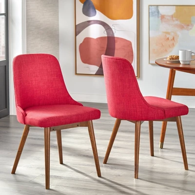Set Of 2 Saville Dining Chairs Red - Buylateral 3 Set Of 2 Saville Dining Chairs Red - Buylateral