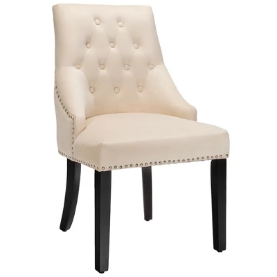 Costway Set Of 2 Button-Tufted Dining Chair Upholstered Armless Side Chair 9 Costway Set Of 2 Button-Tufted Dining Chair Upholstered Armless Side Chair - Image 7