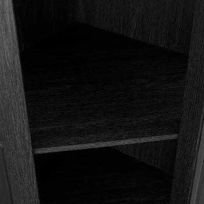 Home Source Corner Bar Unit Charcoal 6 Home Source Corner Bar Unit Charcoal - Image 4