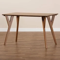 Sahar Mid-Century Wood Dining Table Walnut/Brown - Baxton Studio -Dine Furniture GUEST 9685d5c1 af53 4d19 9a96 e421205ed768