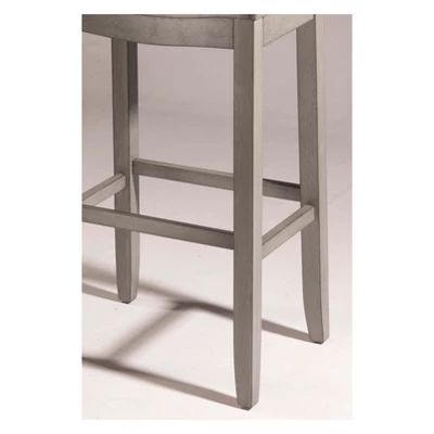 Fiddler Backless 24" NonSwivel Counter Height Barstool Aged Gray - Hillsdale Furniture 4 Fiddler Backless 24" NonSwivel Counter Height Barstool Aged Gray - Hillsdale Furniture - Image 2