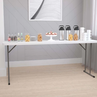 Flash Furniture 6-Foot Plastic Folding Training Table 3 Flash Furniture 6-Foot Plastic Folding Training Table