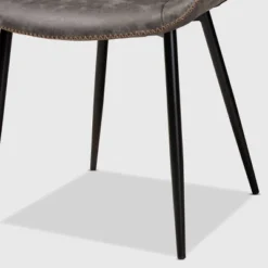 Set Of 2 Loire Faux Leather Upholstered Dining Chair Gray/Black - Baxton Studio 12 Set Of 2 Loire Faux Leather Upholstered Dining Chair Gray/Black - Baxton Studio -Dine Furniture GUEST 974ca2d0 50c3 4933 bda8 ce5cbb56c1e8