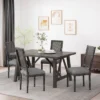 Set Of 4 Regina French Country Wood And Cane Upholstered Dining Chairs - Christopher Knight Home