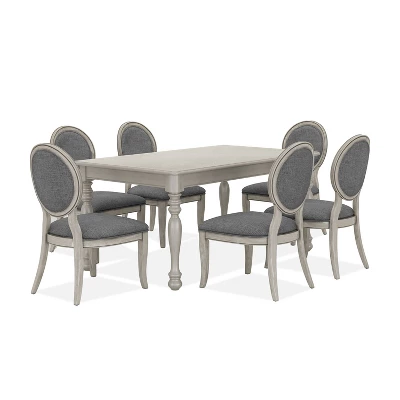 7pc Gordon Transitional Dining Set Antique White/Gray - HOMES: Inside + Out 7 7pc Gordon Transitional Dining Set Antique White/Gray - HOMES: Inside + Out - Image 5