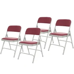 Set Of 4 Deluxe Fabric Padded Folding Chairs With Frame - Hampden Furnishings -Dine Furniture GUEST 98f87dbe 171b 4635 89c2 3e60bd356dd5