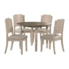 5pc Clarion Round Drop Leaf Dining Set With Side Chairs Gray Fog Fabric - Hillsdale Furniture 1 5pc Clarion Round Drop Leaf Dining Set With Side Chairs Gray Fog Fabric - Hillsdale Furniture -Dine Furniture GUEST 995d1682 6a56 413b bd1b df71c3eb54a6