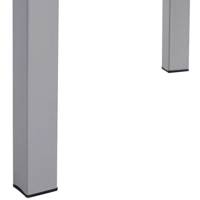 HOMCOM 5 Piece Modern Rectangular Dining Room Table Set With 4 Metal Frame Chairs For Kitchen, Breakfast Nook, Dinette 7 HOMCOM 5 Piece Modern Rectangular Dining Room Table Set With 4 Metal Frame Chairs For Kitchen, Breakfast Nook, Dinette - Image 5