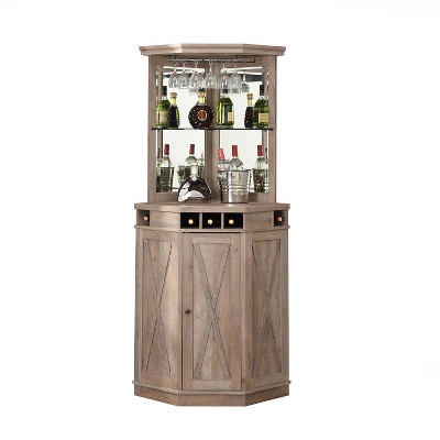Corner Bar With Wine Rack - Home Source 10 Corner Bar With Wine Rack - Home Source - Image 8