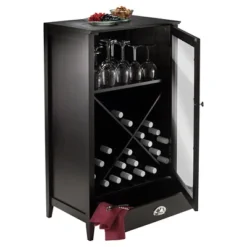 X-Panel Modular Bordeaux Wine Cabinet Wood/Black Espresso - Winsome -Dine Furniture GUEST 9c393703 42e8 4e2c a4f3 3daeb7f8027c