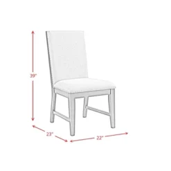 Set Of 2 Holden Standard Height Side Chairs Set Gray - Picket House Furnishings
