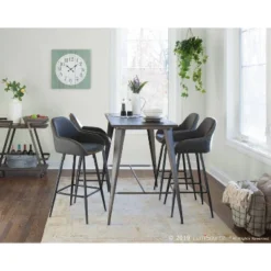 Oregon Industrial Counter Table Antique/Espresso - LumiSource -Dine Furniture GUEST 9e09827a 8697 4ac9 8ed9 2613d3f3e378