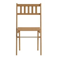 Flash Furniture Indoor/Outdoor Solid Acacia Wood Folding Bistro Chairs In Natural - Set Of 2 -Dine Furniture GUEST 9f5ef73e 0ba3 4143 b824 c200f4df3b7d
