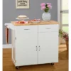 Large Kitchen Cart With Wood Top White - Buylateral -Dine Furniture GUEST 9f67168e afb3 4b29 a711 9285d45df96b