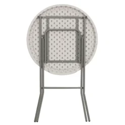 Emma And Oliver 2.63-Foot Round Granite White Plastic Bar Height Folding Event Table 11 Emma And Oliver 2.63-Foot Round Granite White Plastic Bar Height Folding Event Table -Dine Furniture GUEST 9f8847b2 2c4c 49e2 9d46 60c0d66caf7a