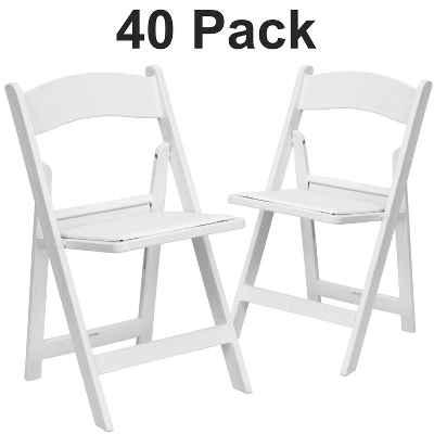 Flash Furniture Hercules™ Folding Chair - White Resin - 40 Pack 1000LB Weight Capacity Comfortable Event Chair - Light Weight Folding Chair 3 Flash Furniture Hercules™ Folding Chair - White Resin - 40 Pack 1000LB Weight Capacity Comfortable Event Chair - Light Weight Folding Chair