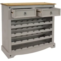 Sunnydaze Decor Sunnydaze 28-Bottle Freestanding Wine Rack - Solid Pine - Gray - 34.5" 19 Sunnydaze Decor Sunnydaze 28-Bottle Freestanding Wine Rack - Solid Pine - Gray - 34.5" -Dine Furniture GUEST a027ecd1 81f1 4b26 8d8e d7d9237416b7