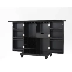 Cambridge Expandable Bar Cabinet Black - Crosley 16 Cambridge Expandable Bar Cabinet Black - Crosley -Dine Furniture GUEST a0e23556 ac44 4e4d b3b7 a70165e3a50e