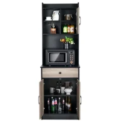 Costway 3-Door 71'' Kitchen Buffet Pantry Storage Cabinet W/Hutch Adjustable Shelf Black 19 Costway 3-Door 71'' Kitchen Buffet Pantry Storage Cabinet W/Hutch Adjustable Shelf Black -Dine Furniture GUEST a0f52173 9641 41ac 92c0 7b01b0aa76c9