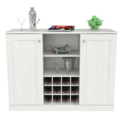 2 Doors Buffet Cabinet White - Inval -Dine Furniture GUEST a2466c17 c60a 4b73 aef2 35fa89cfb7b1