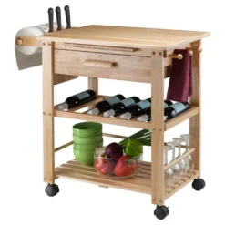 Finland Kitchen Cart Wood/Natural - Winsome