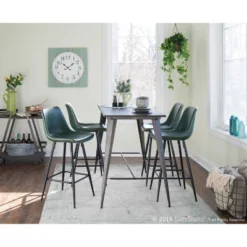 Oregon Industrial Counter Table Antique/Espresso - LumiSource -Dine Furniture GUEST a2d6db4e 9659 4f16 8f07 c10027902c11