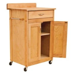 Wood Kitchen Cart In Natural Birch In Brown - Catskill Craftsmen -Dine Furniture GUEST a42b7686 2bee 4c7b 8d6d 28721f8315b2