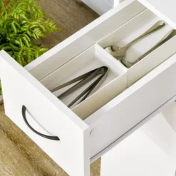 HOMCOM 3- Tier Slim Storage Cart, Rolling Narrow Kitchen Cart On Wheels For Small Place, Slide Out Side Utility Cart For Bathroom, Laundry -Dine Furniture GUEST a4cb7df7 1193 4045 8196 55ae4dba7c04