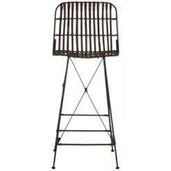 Minerva Wicker Bar Stool (Set Of 2) - Safavieh -Dine Furniture GUEST a53ec0b8 107d 4964 a5c5 e4137f0eb5a0