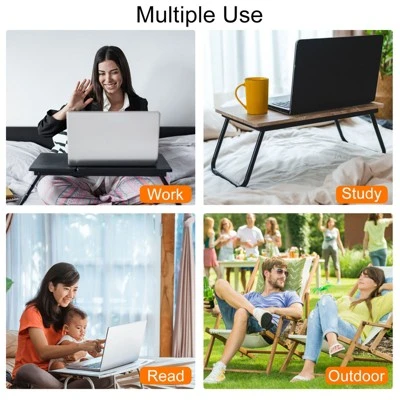 Unique Bargains Portable Notebook Laptop For Bed Couch Sofa Desk With Stand Drawer Cup Holder Foldable Table 5 Unique Bargains Portable Notebook Laptop For Bed Couch Sofa Desk With Stand Drawer Cup Holder Foldable Table - Image 3