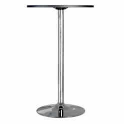 Polished Steel Round Bar Table Wood/Black - Winsome -Dine Furniture GUEST a75cd668 460b 4c5c 8c88 01d401b93c9a