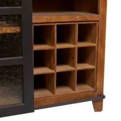 Industrial Wood Standing Wine Rack Brown - Olivia & May -Dine Furniture GUEST a867d3b7 d1f8 4b75 9b22 64853c115823