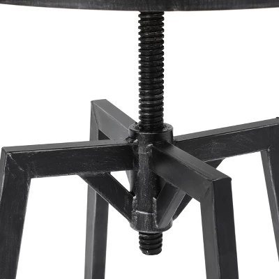 Set Of 2 Alanis Modern Industrial Firwood Adjustable Height Swivel Barstools Natural/Black Brushed Silver - Christopher Knight Home 7 Set Of 2 Alanis Modern Industrial Firwood Adjustable Height Swivel Barstools Natural/Black Brushed Silver - Christopher Knight Home - Image 5