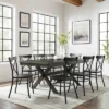 9pc Hayden Extendable Dining Set With Camille Chairs Matte Black/Slate - Crosley -Dine Furniture GUEST a9937358 ce9f 4732 a757 045215d4a6cb