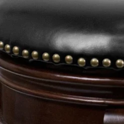 Merrick Lane Clara Backless Wooden Counter Stool With Faux Leather 360 Degree Swivel Seat 15 Merrick Lane Clara Backless Wooden Counter Stool With Faux Leather 360 Degree Swivel Seat -Dine Furniture GUEST aaaaa6cc 73db 43d9 866b 1525656d8465